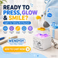 Mine Little Bird Voice-Activated Light-Up Electronic Keychain: Squeeze-to-Play Duck-Shaped Creative Keychain