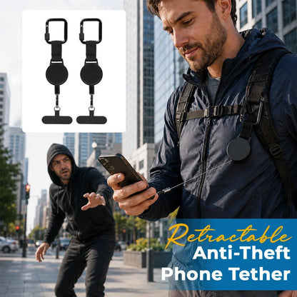 Retractable Anti-Theft Steel Cable Keychain with Bottle Opener