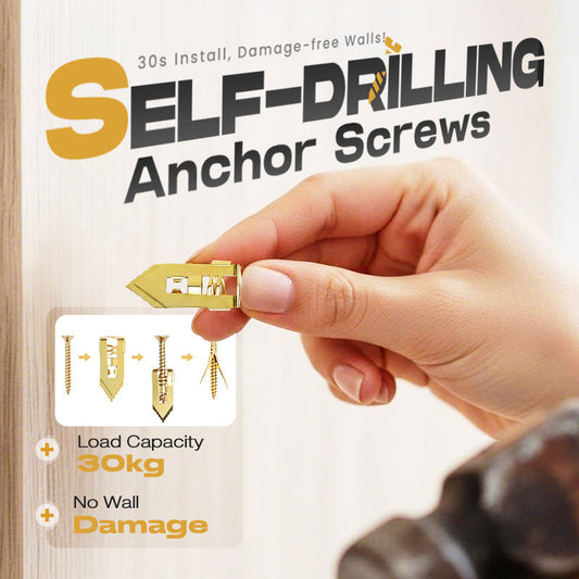 ⏰LIMITED TIME 50% OFF —— Over 55K+ SOLD!🔥🪛Self-drilling anchors Screws Screws，Drill, Fix, Hold. No Extra Tools Needed🔩🏠✨