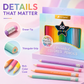 🎨 Erasable Colored Pencils with Built-In Eraser Tips