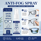 Multi-purpose anti-fog spray for lenses and glass