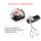 Two-wire plug connector with locking tab