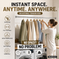 ✨ Install in seconds without drilling—adjustable tension rod for smarter storage at home 🏠