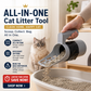 📢📢50% OFF !! ⏰ Self-Cleaning Litter Scoop with Waste Bin – Easy One-Handed Use 🧹🗑️