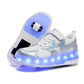 LED Light-Up Roller Shoes with Detachable Wheels