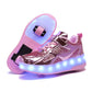 LED Light-Up Roller Shoes with Detachable Wheels