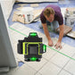 🔥16 Lines Green Light Laser Level Self Leveling Tool🎉