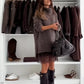 ❄️Hot Sale 50% OFF!!⚡Turtleneck Sweater Mini Dress Set