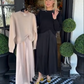 Women's Elegant 2-Piece Set: Twist-Knot Top & Maxi Dress