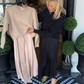 Women's Elegant 2-Piece Set: Twist-Knot Top & Maxi Dress