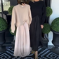 Women's Elegant 2-Piece Set: Twist-Knot Top & Maxi Dress