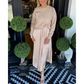 Women's Elegant 2-Piece Set: Twist-Knot Top & Maxi Dress
