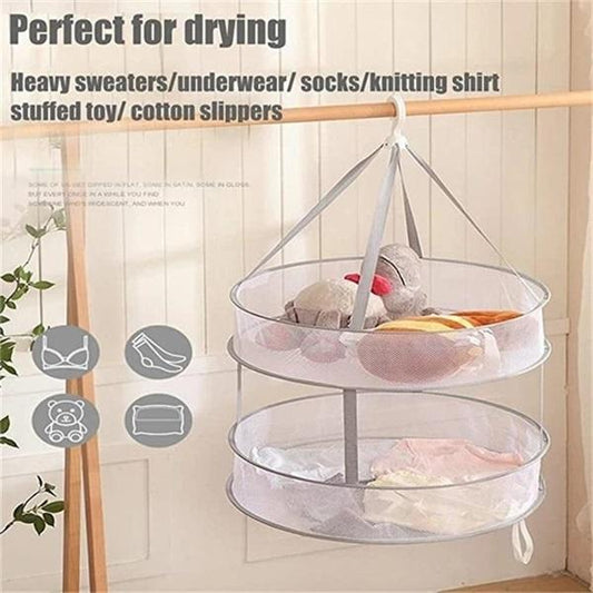 🥳2026 HOT SALE🧺⚡ Stop Mixing Laundry, Sort with Ease! Double-Layer Foldable Basket 50% OFF🏠✨