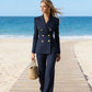 ✨🔥Women's Pinstripe Double-Breasted Suit Set👔
