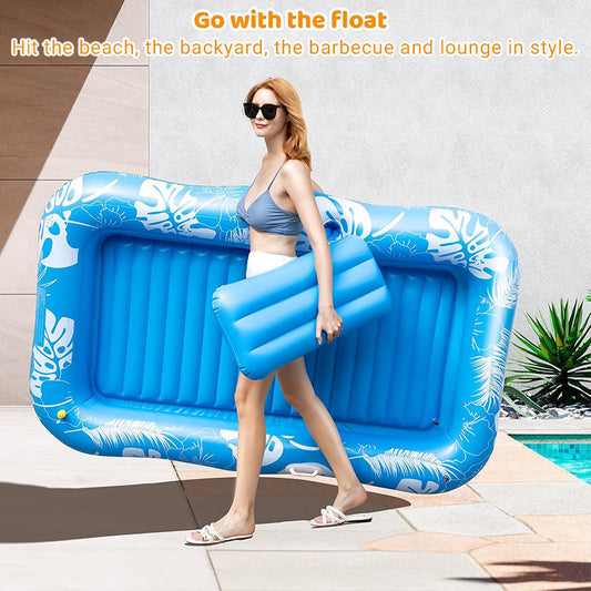 ⏳Limited-time offer: 50% off💥Inflatable pool lounger with cushion