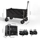 🚚🏕️ LIMITED-TIME 50% OFF! Heavy-Duty Collapsible Wagon Cart – 130L Capacity, 80kg Load & All-Terrain Wheels