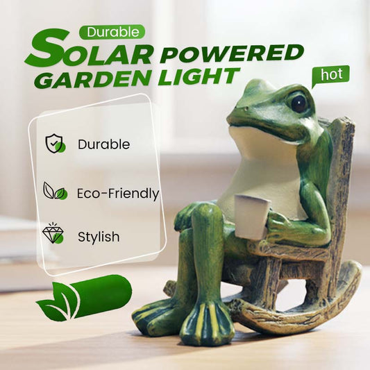 🐸☀️ Solar Frog Rocking Chair Ornament | LED Light Up Garden Decor