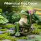 🐸☀️ Solar Frog Rocking Chair Ornament | LED Light Up Garden Decor