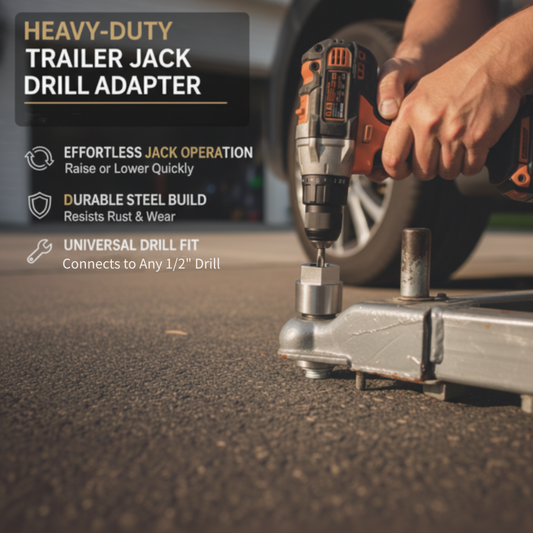 Heavy-Duty Trailer Jack Drill Adapter