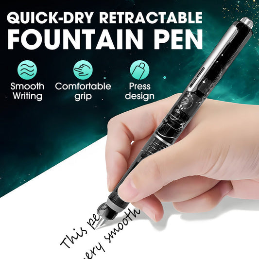 ✒️ Quick-Dry Click Fountain Pen – No Capping, Instantly Dry, Great for School & Office 🏫💼