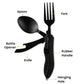 🍴 UP TO 50% OFF! ✨ 4-in-1 Folding Tableware Set – Compact, Stainless Steel, Multi-Tool⛰️