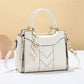 👜Women's V-Stitched Satchel – Gold Hardware, Multi-Compartment, Top-Handle 🌸