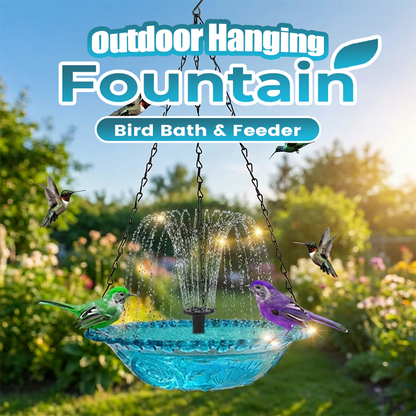 ⚡Hot Sales 50% OFF🔥Outdoor Hanging Fountain Bird Bath & Feeder🐦