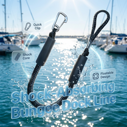 Heavy-Duty Bungee Dock Lines with Stainless Steel Clip🛥️