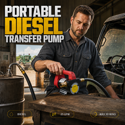 ⛽ 50% OFF NOW! 🚜 Diesel Transfer Pump – 25GPM Flow– Move Fuel Fast for Farms, Garages & Job Sites ⚡
