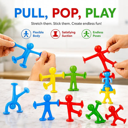 Colorful Mini Suction Cup Character Toys