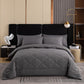 🛏️ Brushed Microfiber Comforter Set: Diamond Quilting, Moisture-Wicking, All-Season, 2 Pillowcases