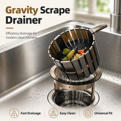 Gravity Scrape Kitchen Sink Strainer Basket