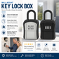 🔐50% OFF NOW! Wall‑Mount Waterproof Key Lock Box‑ 4‑Digit Combination Key Storage Safe Box, Hangable Outdoor Key Holder for Home, Rental, Office & Job Site