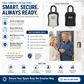 🔐50% OFF NOW! Wall‑Mount Waterproof Key Lock Box‑ 4‑Digit Combination Key Storage Safe Box, Hangable Outdoor Key Holder for Home, Rental, Office & Job Site