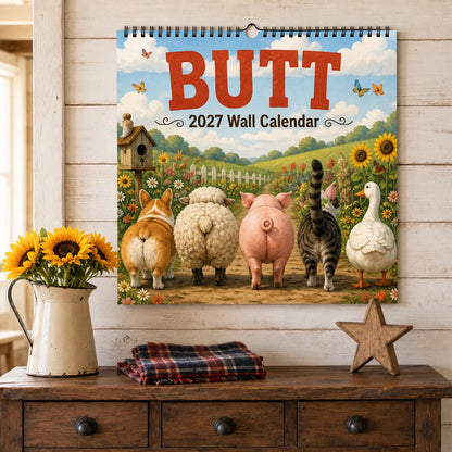 2027 Funny Animal Butt Wall Calendar