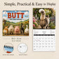 2027 Funny Animal Butt Wall Calendar