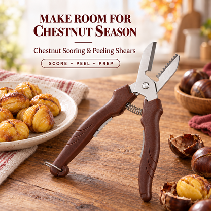 🌰 50% OFF! 🔧 2-in-1 Chestnut Shear – Score & peel in seconds ✨