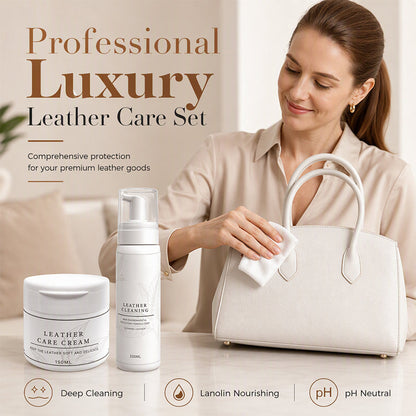 ⏳Limited-time 50% off⏰Professional Luxury Leather Cleaner and Nourishing Care Cream Set👜✨