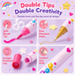 ⏳Limited Time 50% OFF🎨12 Colors Kids Dual Tip Nail Art Pen Set, Double Ended Markers for DIY Nail Painting